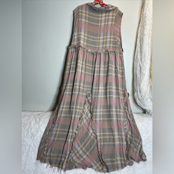 Free People Kirby Plaid Ruffles Boxy Relaxed Fit Maxi Dress - Picture 7 of 7